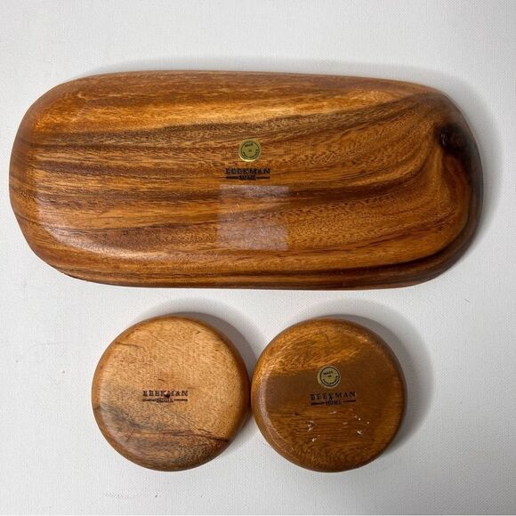 Beekman Home Acacia Appetizer Serving Set NWOT - Picture 3 of 6